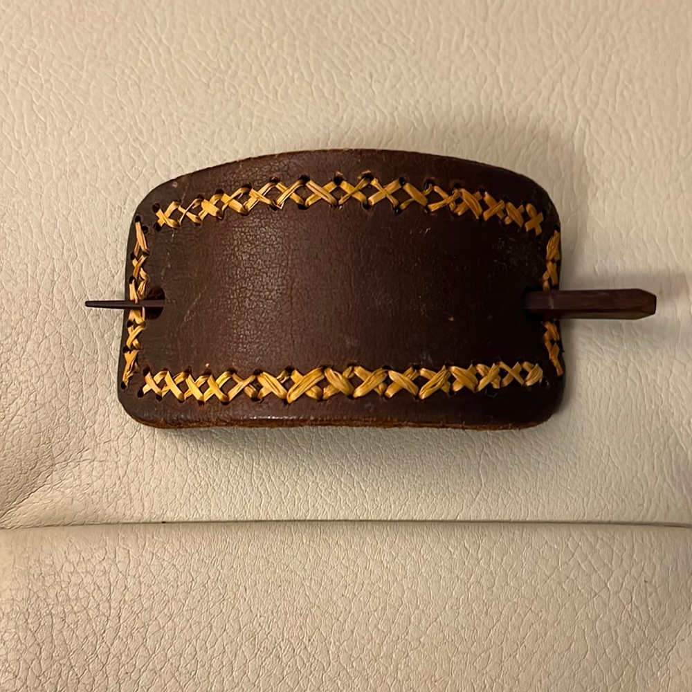 Vintage Leather Ponytail Holder